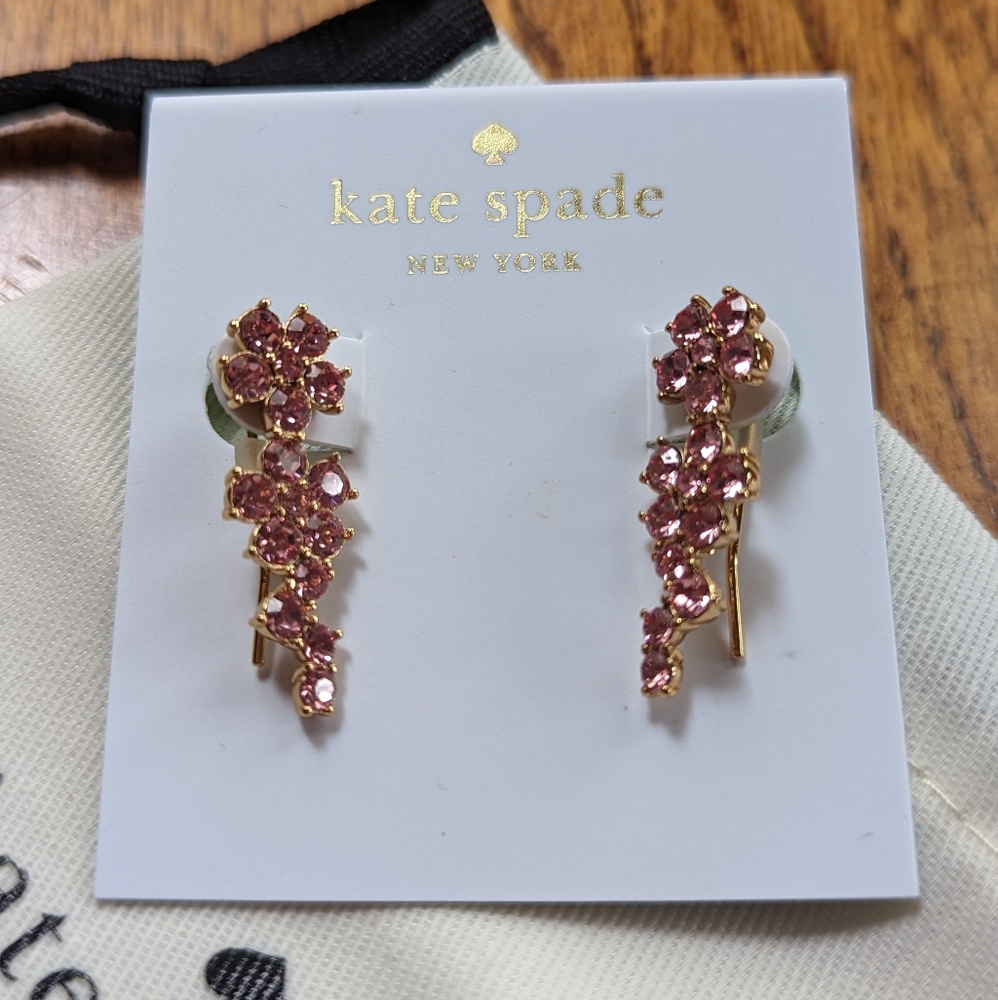 Kate Spade light pink flower ear pins